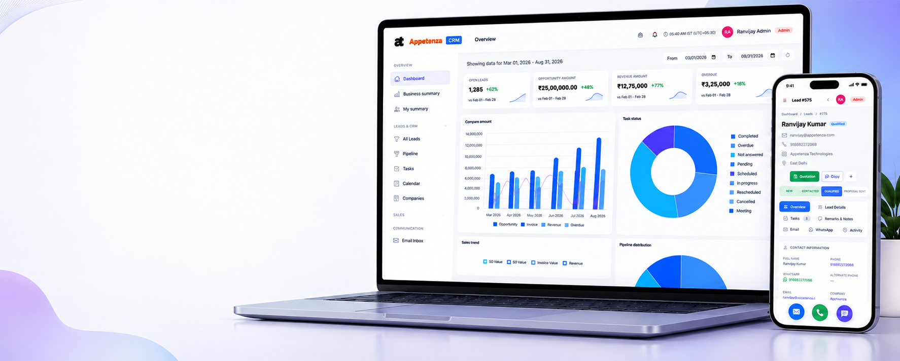 Appetenza real estate CRM for property teams in Delhi — buyers, site visits, follow-ups and bookings